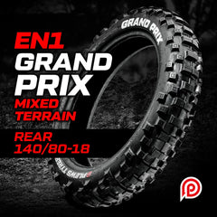 Llanta Plews Tyres EN1 Grand Prix 140/80-18 Trasera Enduro | FIM Compliant