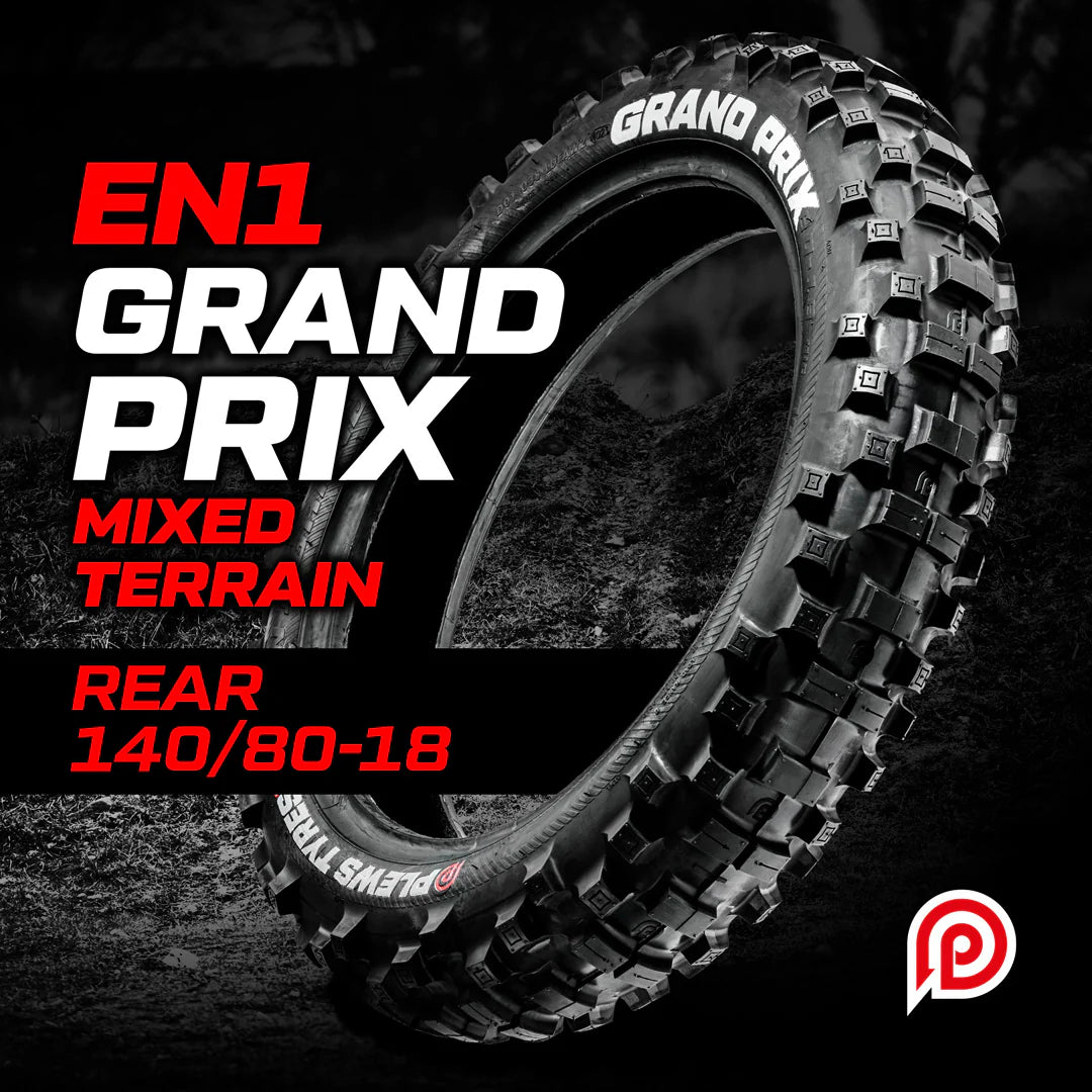 Llanta Plews Tyres EN1 Grand Prix 140/80-18 Trasera Enduro | FIM Compliant