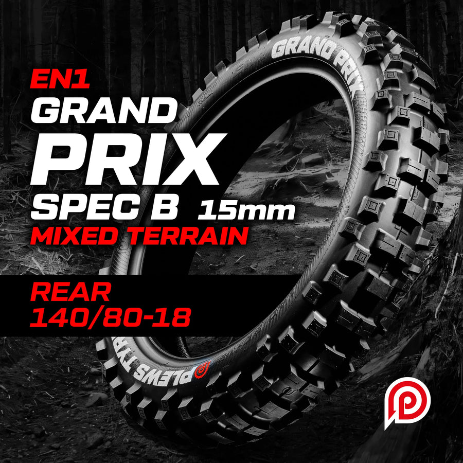 Llanta Plews Tyres EN1 Grand Prix Spec B 140/80-18 Trasera para Enduro
