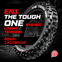 Llanta Plews Tyres EN1 The Tough One Spec B 15mm 140/80-18 Xtreme Trasera | FIM Compliant