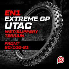 Llanta Plews Tyres EN1 Extreme Grand Prix 90/100-21 Delantera Enduro | FIM Compliant