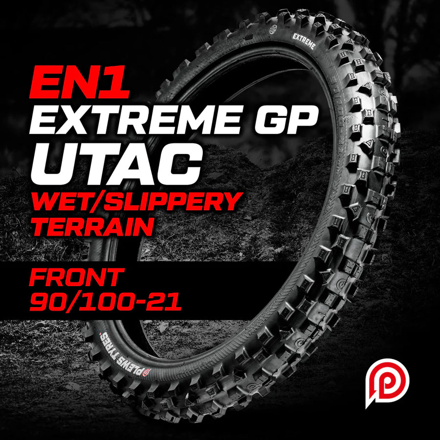 Llanta Plews Tyres EN1 Extreme Grand Prix 90/100-21 Delantera Enduro | FIM Compliant