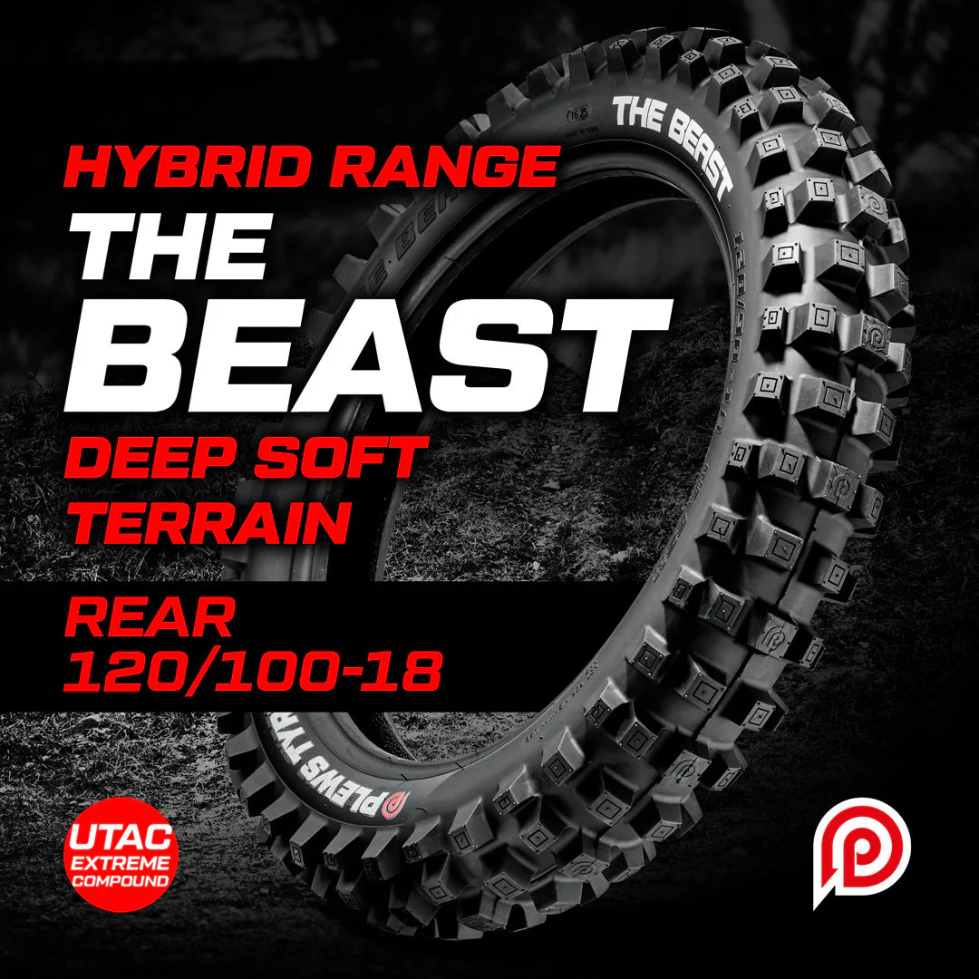 Llanta Plews Tyres The Beast Trail Compound 120/100-18 Trasera para Enduro