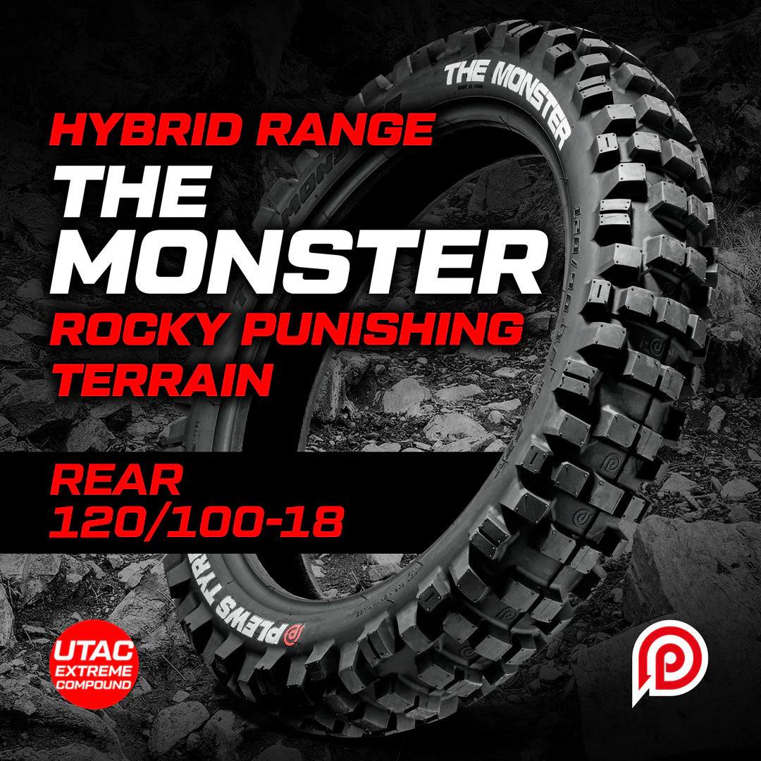 Llanta Plews Tyres The Monster Extreme/Hybrid 120/100-18 Trasera para Enduro